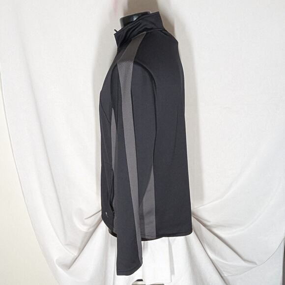 Tek Gear Men's 1/4 Zip Pullover Sweater Lightweight Activewear Large Black - Picture 2 of 4